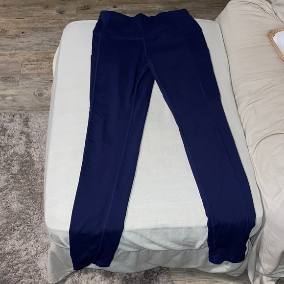 Dark blue leggings. Worn once. - Picture 1 of 2